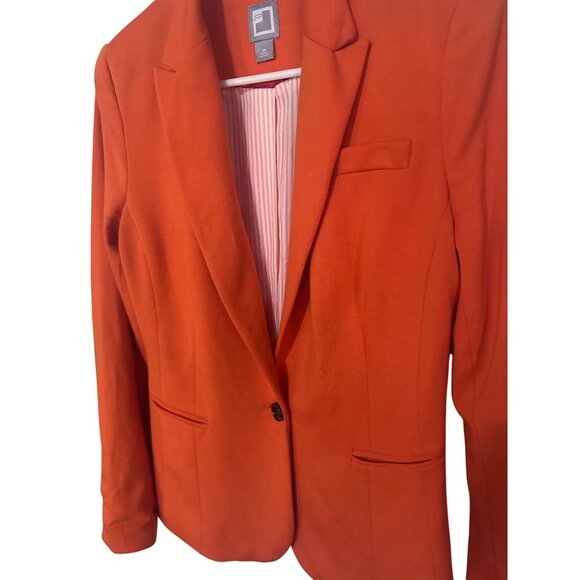 JCP orange blazer jacket single button size M - Picture 5 of 6